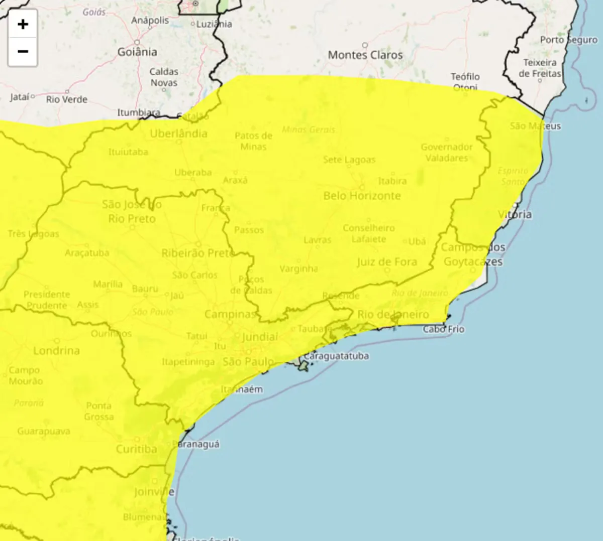 Inmet emite alerta de tempestade com risco de granizo e ventos de até 60 km/h no RJ e outros estados